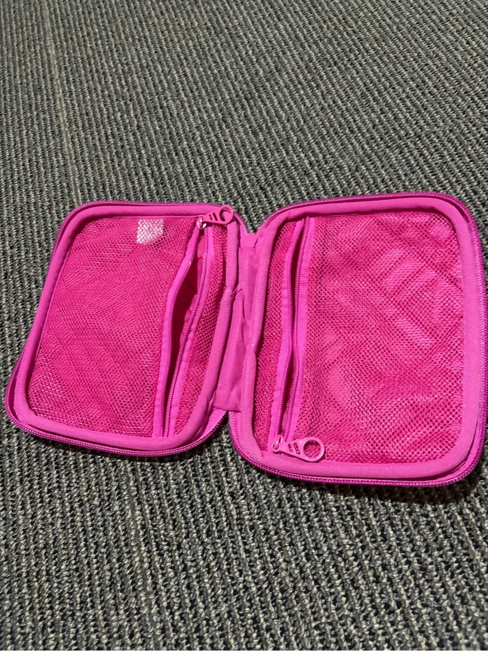 Quilted Travel Pouch - Hot Pink